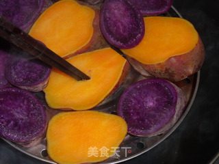 Double Potato Glazed Taro Balls recipe
