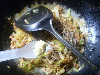 Stir-fried Soba with Pork Belly and Cabbage recipe