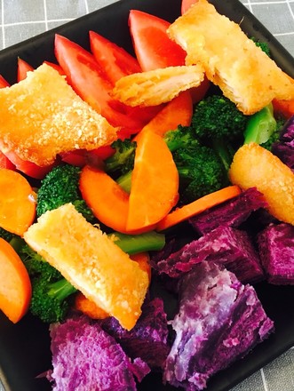 Purple Potato Chicken Chop Salad recipe