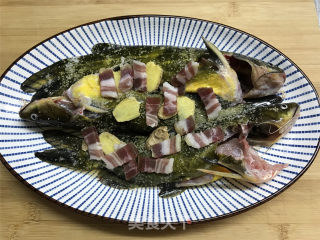 Steamed Yellow Bone Fish with Bacon recipe