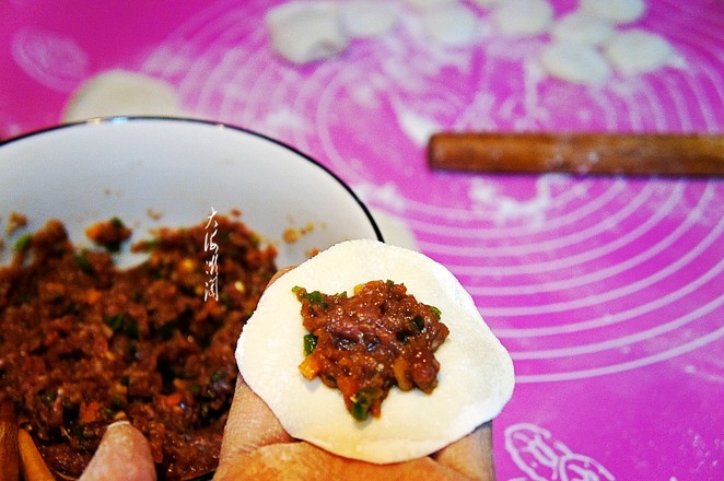 Green Pepper and Beef Dumplings recipe