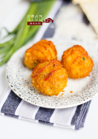 Cheese Meat Rice Balls recipe