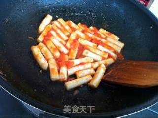 Stir-fried Rice Cake with Tomato recipe