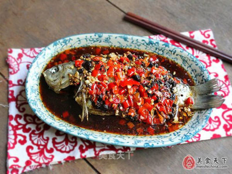 Garlic Rice with Black Bean Sauce and Chopped Pepper Fish recipe