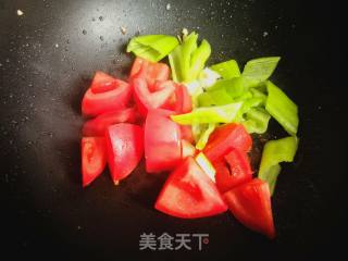 Scrambled Eggs with Tomatoes and Peppers recipe