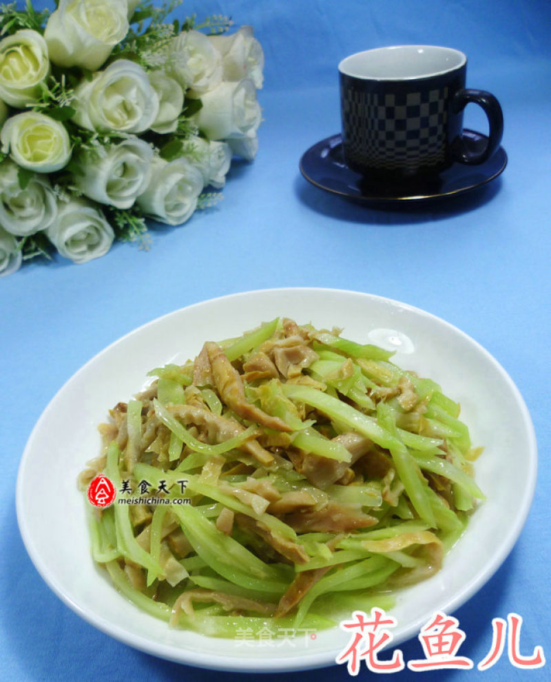 Lamb Tail Bamboo Shoots Fried Lettuce recipe