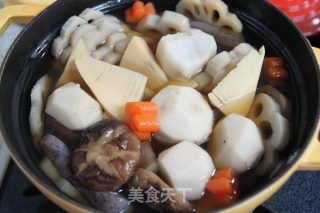 【momo New Year's Eve Dishes】wufu Linmen Japanese Root Vegetable Mixed Boiled recipe