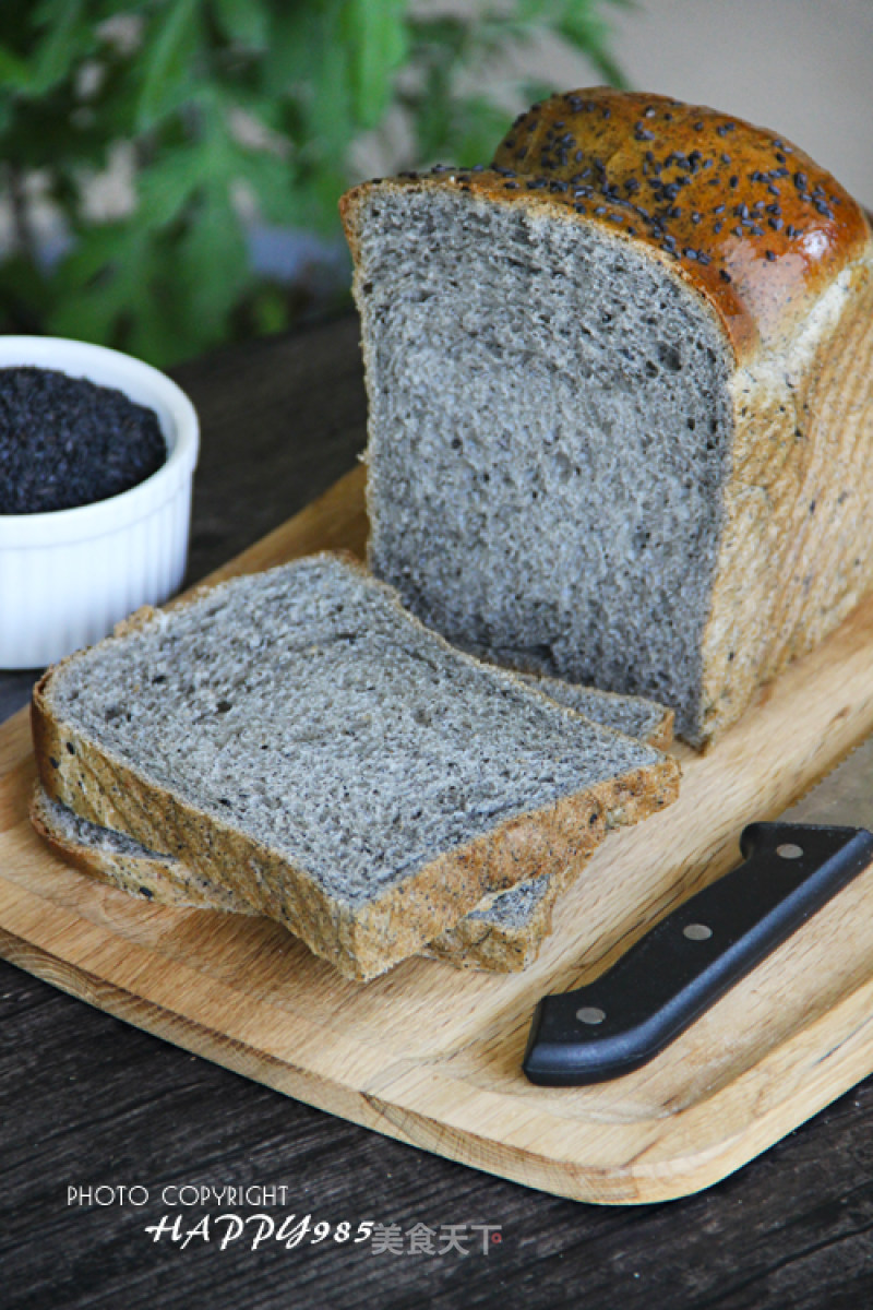 #aca Fourth Session Baking Contest# Making Pornographic Toast with Black Sesame Seeds recipe