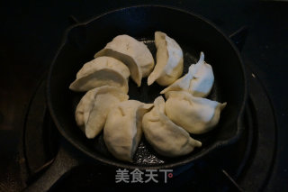 Fried Dumplings with Zucchini Steak and Fork recipe