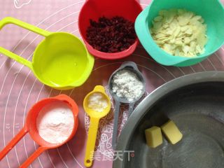 #四节baking Contest Cum是爱吃节#cranberry Almond Tiles recipe