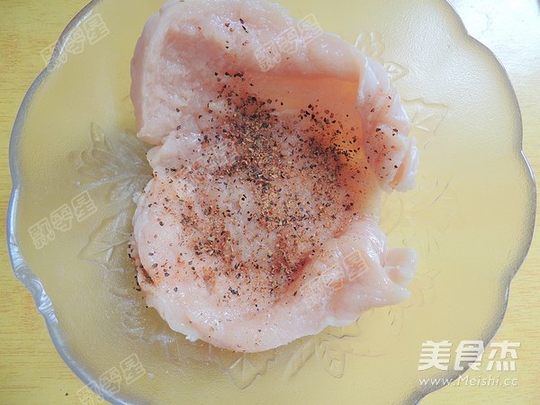 Empty Fried Black Pepper Chicken Steak recipe