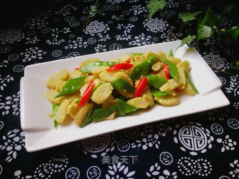 #团圆饭# Fried Corn Peas with Bamboo Shoots recipe