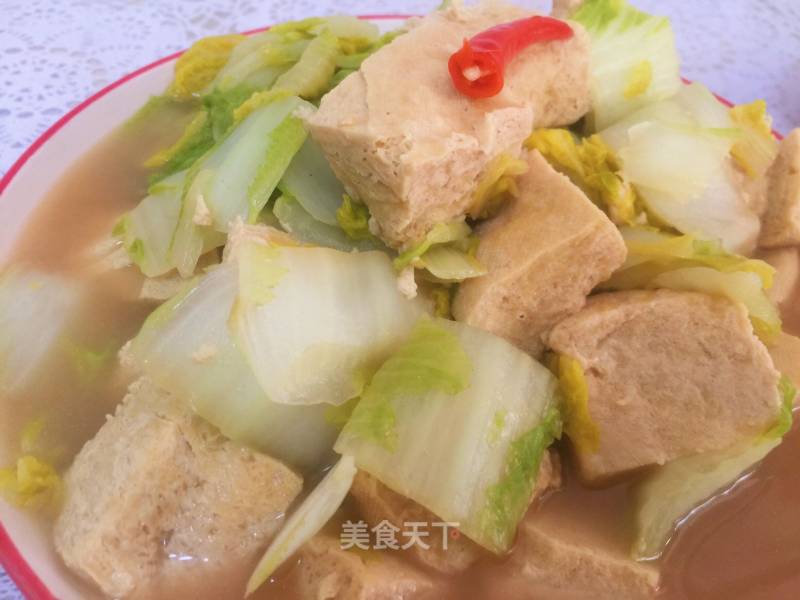 Frozen Tofu Stewed with Cabbage recipe