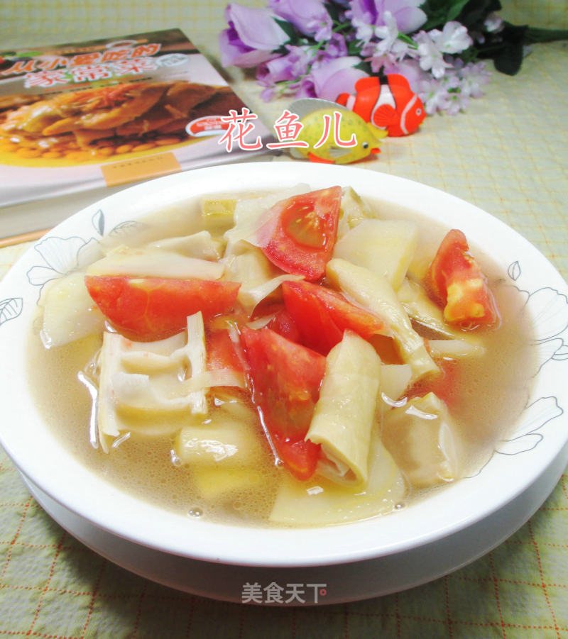 Tomato Lamb's Tail, Bamboo Shoot and Potato Soup recipe