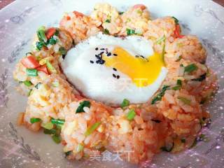 Tomato and Egg Fried Rice + Sugar Yolk Fried Egg recipe
