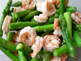 Asparagus Mixed with Shrimp recipe