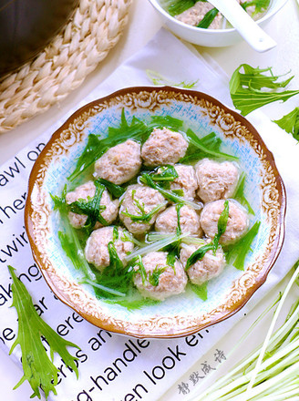 Boiled Meatballs and Vegetable Soup