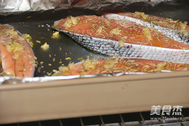 Rosemary Grilled Salmon Steak recipe