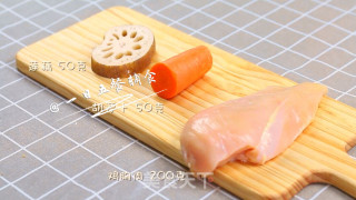 Carrots and Lotus Root Chicken Nuggets recipe
