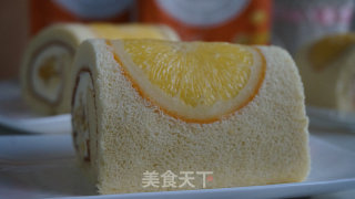 Orange Chiffon Cream Cake Roll recipe