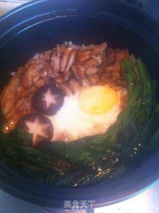 Mushroom Chicken Claypot Rice recipe
