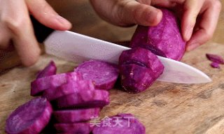 Net Red Purple Potato Brushed Fairy Bean Cake, Delicious to Fly! recipe