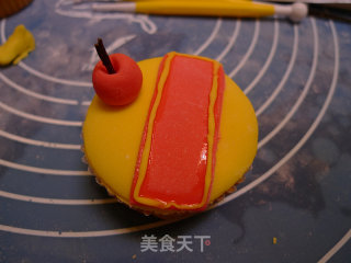 New Year's Fondant Cake---new Year's Gift Made with Heart recipe