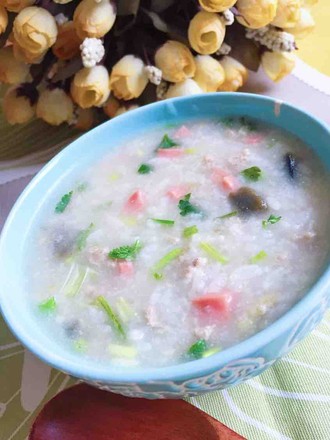 Casserole with Preserved Egg and Lean Meat Porridge recipe