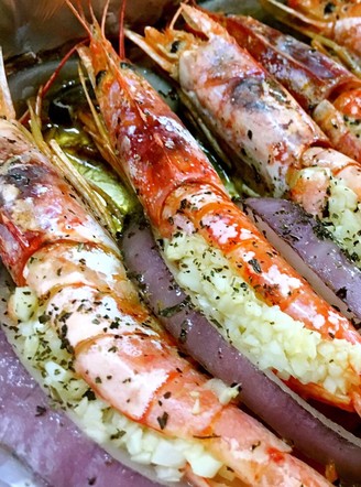 Grilled Argentine Red Shrimp with Garlic and Salt and Pepper
