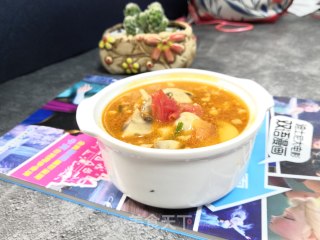 Mushroom Tomato Soup with Minced Meat recipe