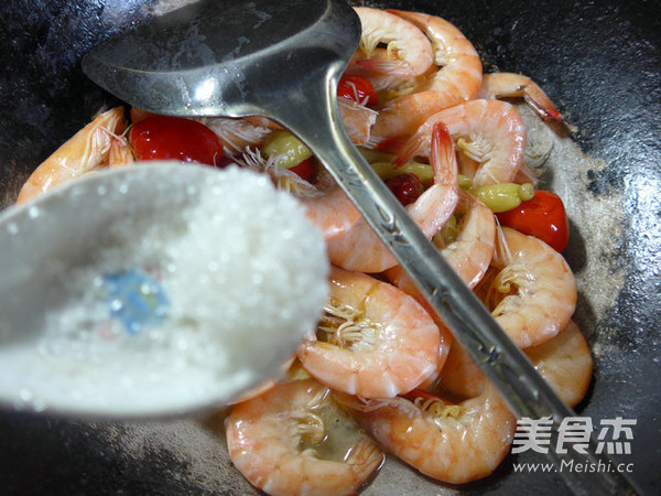 Shrimp with Pickled Peppers recipe