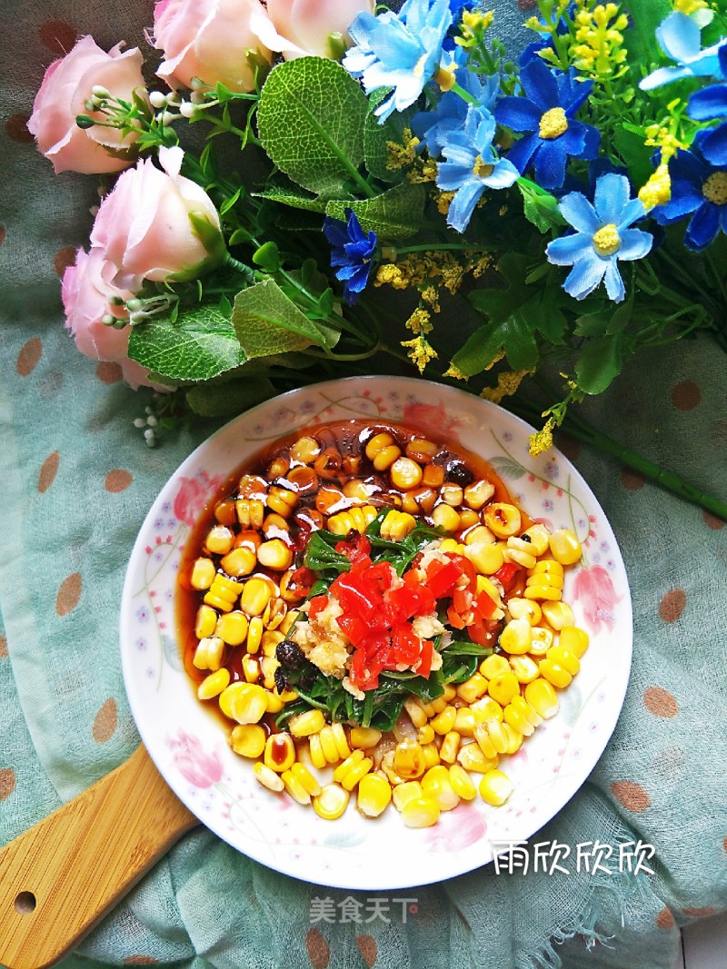 Dandelion Mixed with Corn Kernels recipe