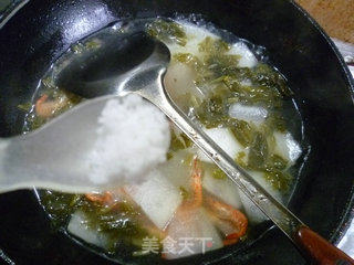 Pickled Vegetables, River Shrimp and Winter Melon Soup recipe