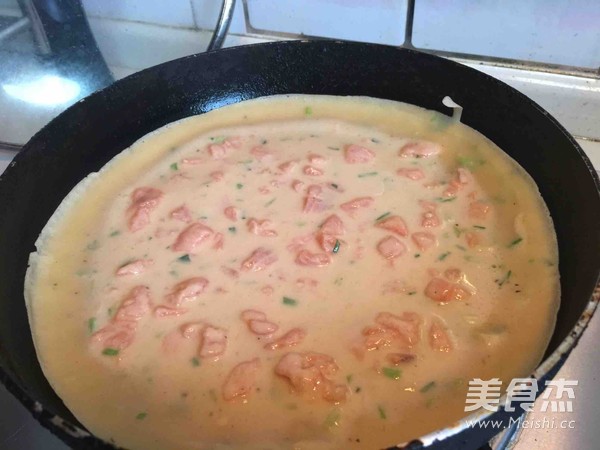 Salmon Egg Pancakes recipe