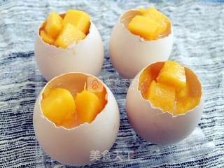 Egg Shell Mango Pudding recipe