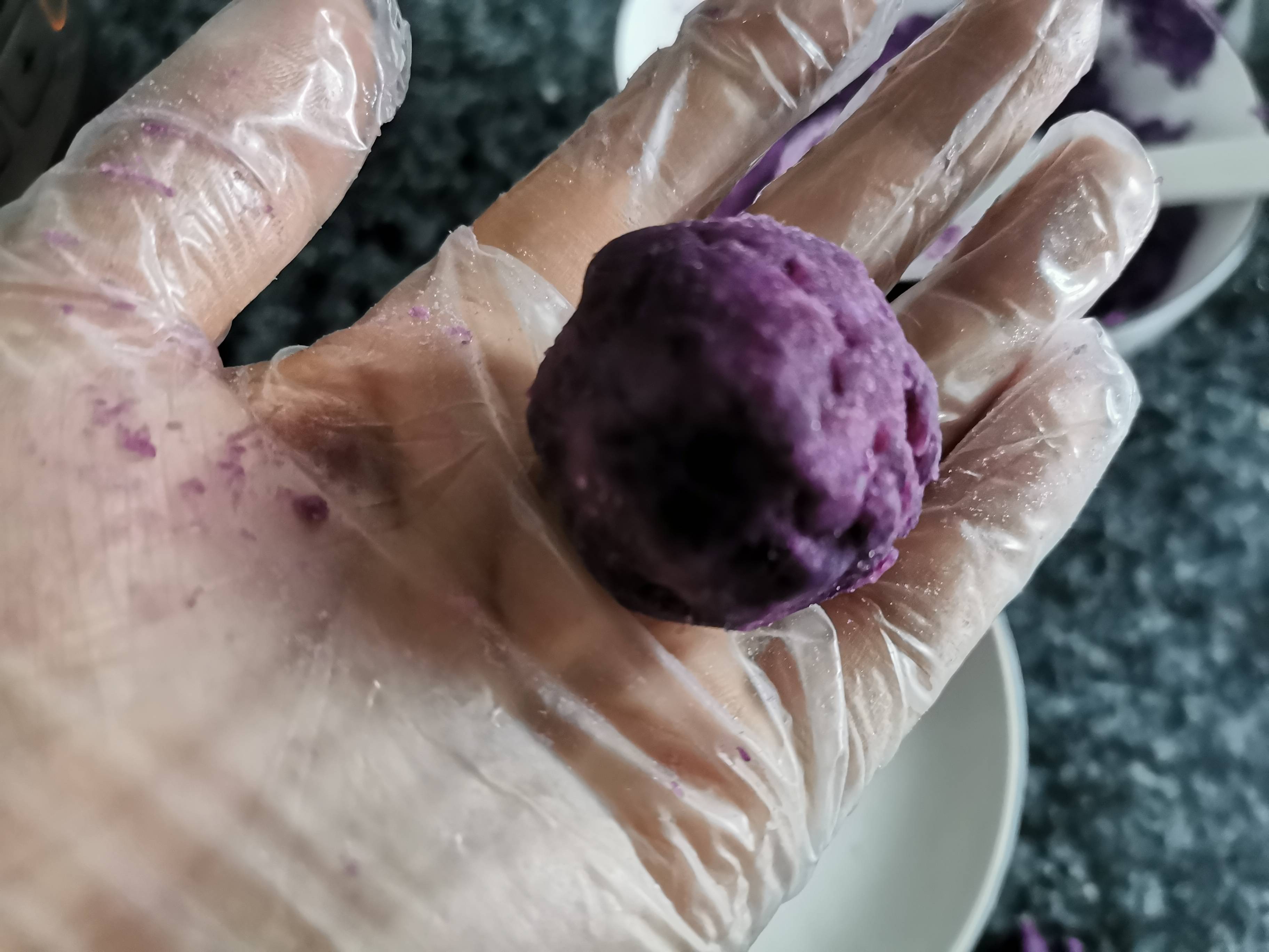 Crystal Yam and Purple Sweet Potato Dumplings recipe