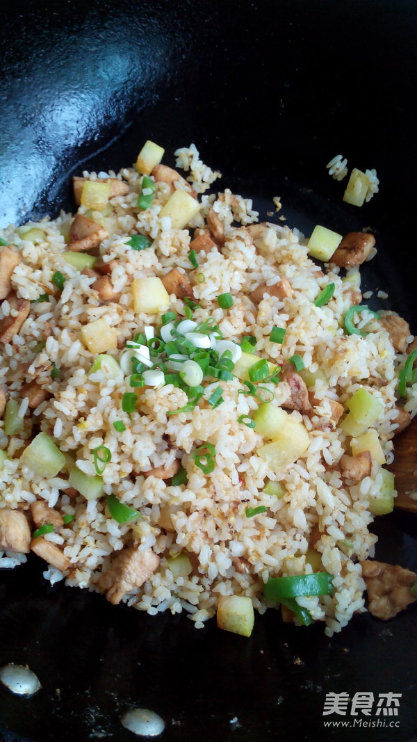 Chicken Melon Fried Rice recipe