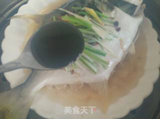 Steamed Golden Pomfret recipe