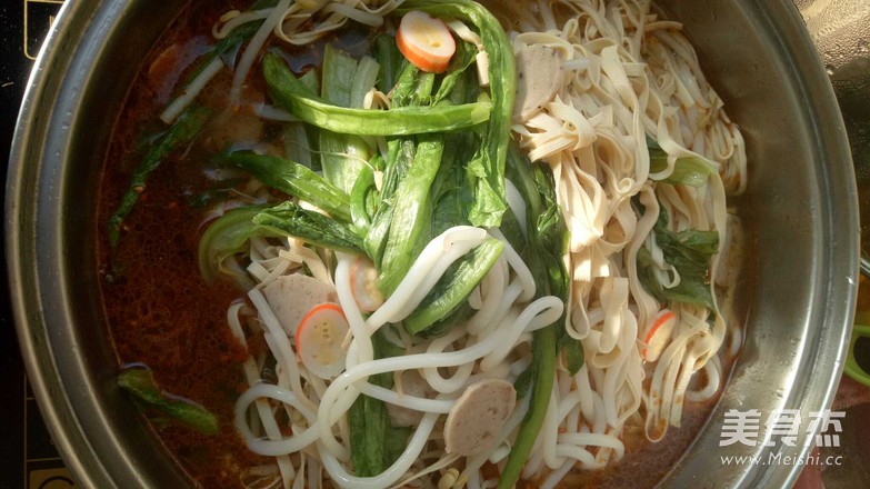 Rice Noodles with Chicken Soup recipe
