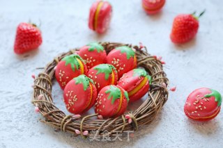 #四session Baking Contest and is Love to Eat Festival#french Strawberry Macarons recipe