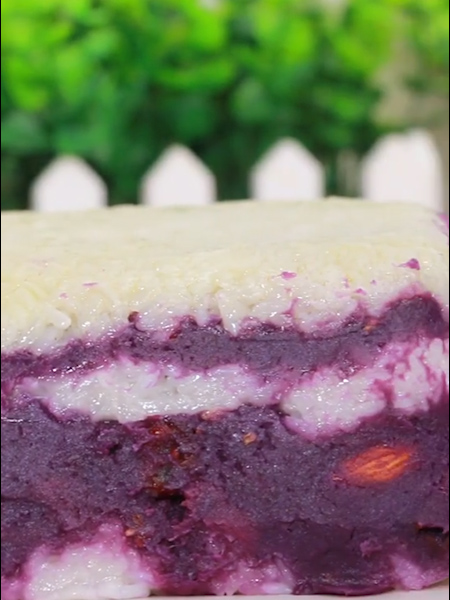 Glutinous Rice and Purple Sweet Potato Cake recipe