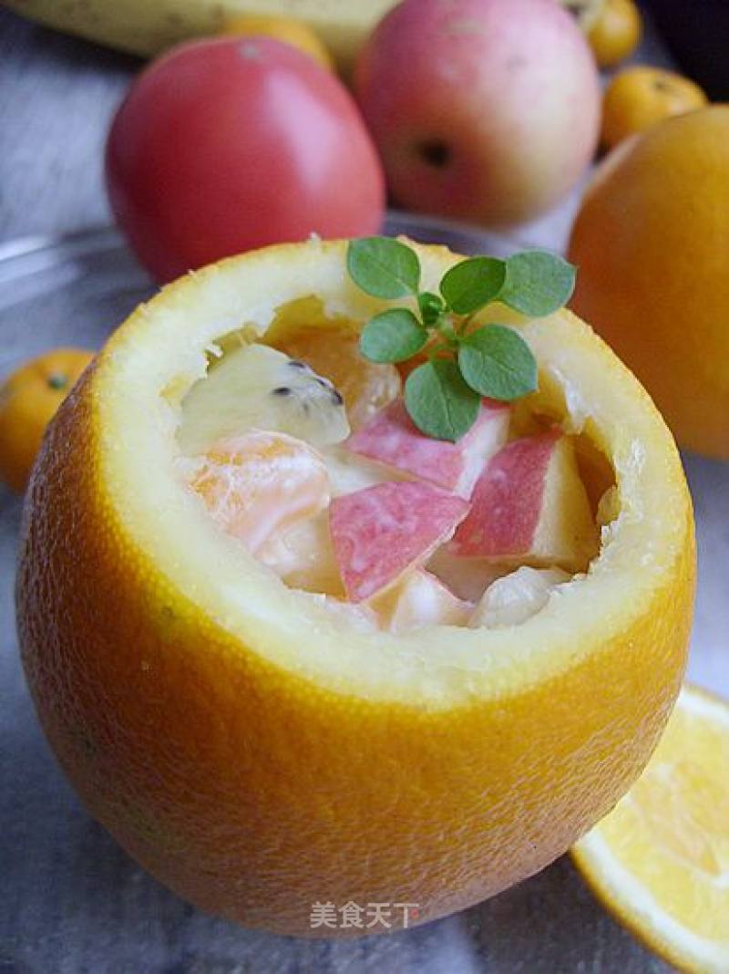 Give Yourself A Good Mood -------------- Orange Yogurt Fruit Cup recipe