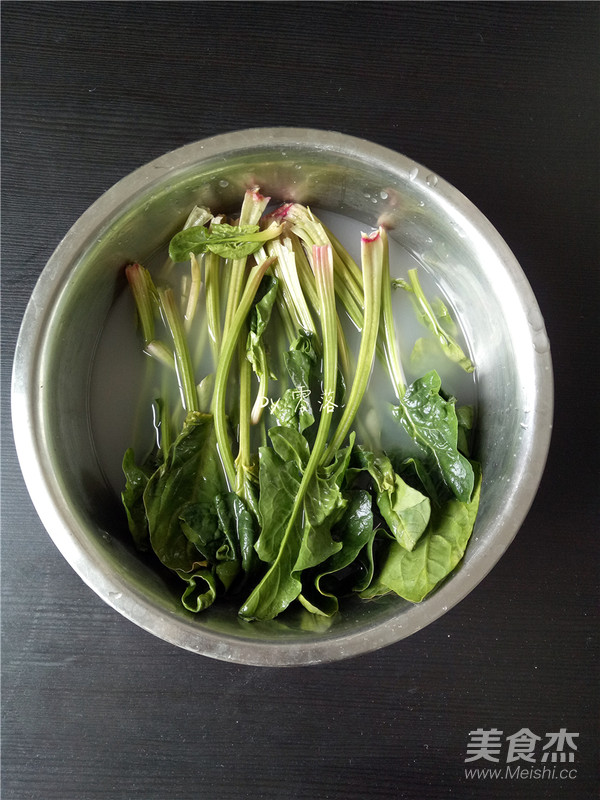 Spinach with Vermicelli recipe