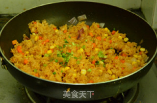 Vegetable Fried Rice with Tomato Sauce recipe