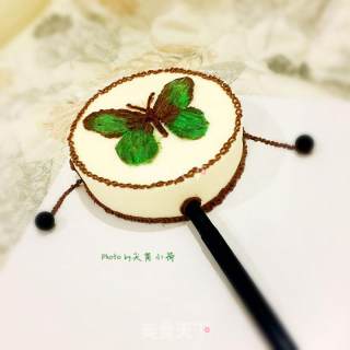 #柏翠大赛#cream Frosting Hand-painted Mousse Cake [rattle] recipe