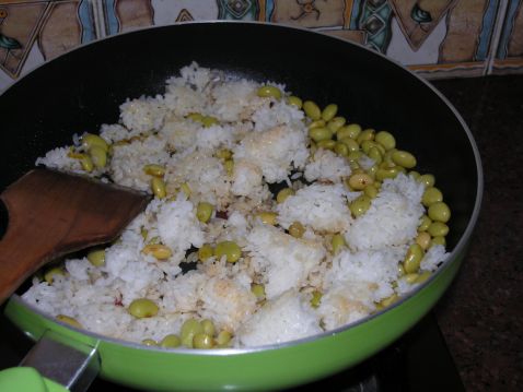 Fried Rice with Edamame and Cucumber recipe