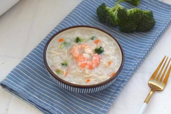 Shredded Chicken and Shrimp Congee recipe