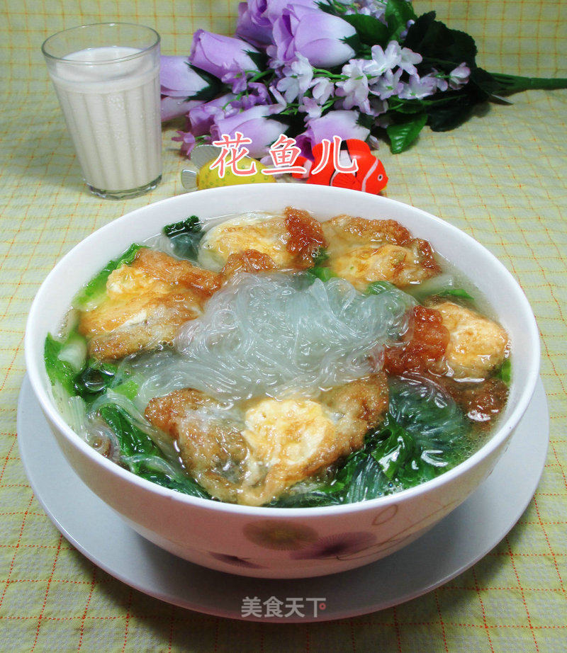 Boiled Vermicelli with Quail Egg and Cabbage recipe