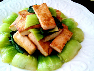 Stir-fried Tofu with Greens recipe