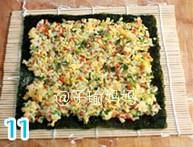Carrot and Green Cabbage Rice Roll recipe